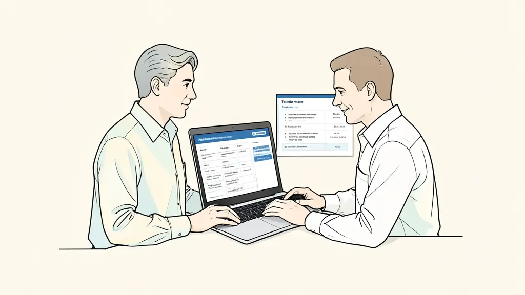 Trader comparing two futures funding programs on a laptop, platform compatibility table and support page visible without logos